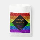 LGBT-vlag regenboog sparren homoseksuele bruiloft Bedankzakje (Voorkant)