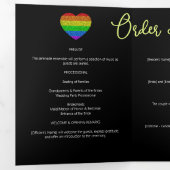 LGBT-vlag regenboog sparren homoseksuele bruiloft Drieluik Programma (Binnenzijde eerst)