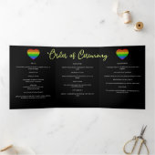 LGBT-vlag regenboog sparren homoseksuele bruiloft Drieluik Programma (Binnen)