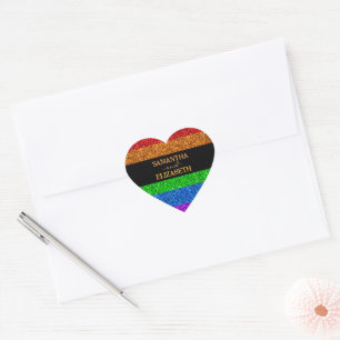 LGBT-vlag regenboog sparren homoseksuele bruiloft Hart Sticker