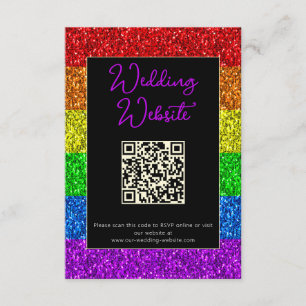 LGBT-vlag regenboog sparren homoseksuele bruiloft Informatiekaartje