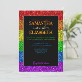 LGBT-vlag regenboog sparren homoseksuele bruiloft Kaart (Staand voorkant)