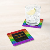 LGBT-vlag regenboog sparren homoseksuele bruiloft Kartonnen Onderzetters (Insitu)