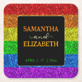 LGBT-vlag regenboog sparren homoseksuele bruiloft Kartonnen Onderzetters (Voorkant)