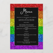 LGBT-vlag regenboog sparren homoseksuele bruiloft Menu (Voorkant)