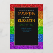 LGBT-vlag regenboog sparren homoseksuele bruiloft Menu (Achterkant)