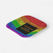 LGBT-vlag regenboog sparren homoseksuele bruiloft Papieren Bordje (Gebogen)