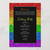 LGBT-vlag regenboog sparren homoseksuele bruiloft Programmakaart (Achterkant)