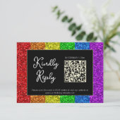 LGBT-vlag regenboog sparren homoseksuele bruiloft RSVP Kaartje (Staand voorkant)