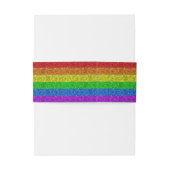 LGBT-vlag regenboog sparren homoseksuele bruiloft Uitnodigingen Wikkel (Achterkant Voorbeeld)