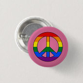 LGBT-vlag roze knop pink Ronde Button 3,2 Cm (Voorkant /achterkant)