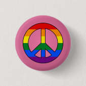 LGBT-vlag roze knop pink Ronde Button 3,2 Cm (Voorkant)