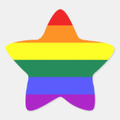 LGBT-vlag Ster Sticker (Voorkant)