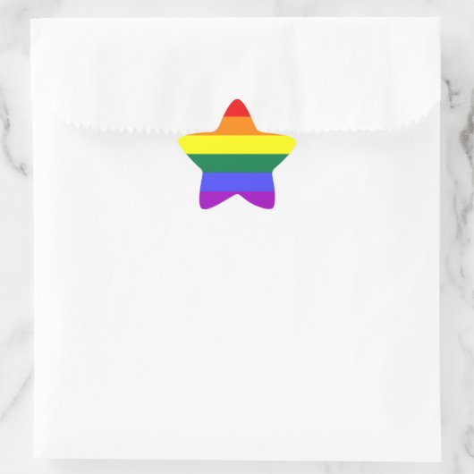 LGBT-vlag Ster Sticker (Tas)