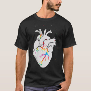 LGBT vlag T hartslag Gay Lesbian Resist Man Vrouwe T-shirt