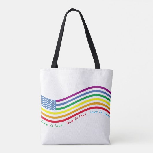 LGBT-vlag Tote Bag (Achterkant)