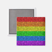LGBT vlag trilling regenbooglitter faux sparkle Magneet (Voorkant / Achterkant)