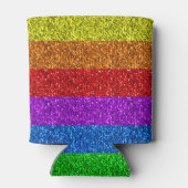 LGBT vlag trilling regenbooglitter sparkle Monogra Blikjeskoeler (Achterkant)