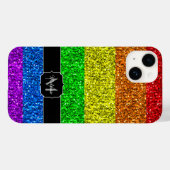 LGBT vlag trilling regenbooglitter sparkle Monogra Case-Mate iPhone Case (Achterkant (horizontaal))