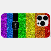 LGBT vlag trilling regenbooglitter sparkle Monogra Case-Mate iPhone Case (Achterkant (horizontaal))
