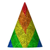 LGBT vlag trilling regenbooglitter sparkle Monogra Feesthoedjes (Achterkant)