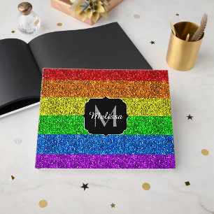LGBT vlag trilling regenbooglitter sparkle Monogra Gastenboek