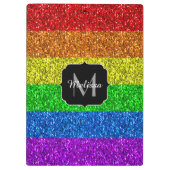 LGBT vlag trilling regenbooglitter sparkle Monogra Klembord (Achterkant)