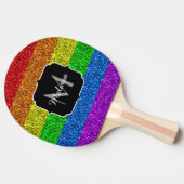 LGBT vlag trilling regenbooglitter sparkle Monogra Tafeltennisbatje (Zijkant)