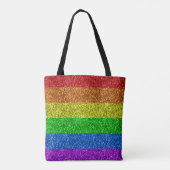LGBT vlag trilling regenbooglitter sparkle Monogra Tote Bag (Achterkant)