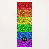 LGBT vlag trilling regenbooglitter sparkle Monogra Yogamat (Voorkant)