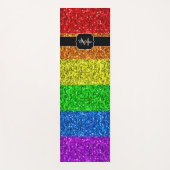 LGBT vlag trilling regenbooglitter sparkle Monogra Yogamat (Voorkant)