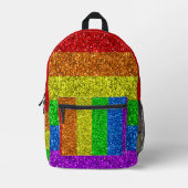 LGBT vlag trilling regenbooglitter sparkles Bedrukte Rugzak (Voorkant)
