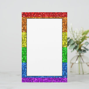 LGBT vlag trilling regenbooglitter sparkles Briefpapier
