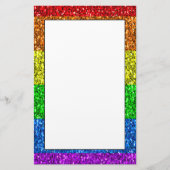 LGBT vlag trilling regenbooglitter sparkles Briefpapier (Voorkant)