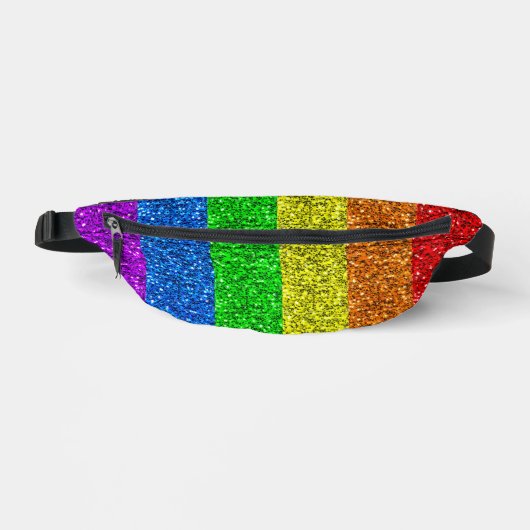 LGBT vlag trilling regenbooglitter sparkles Heuptasje (Voorkant)