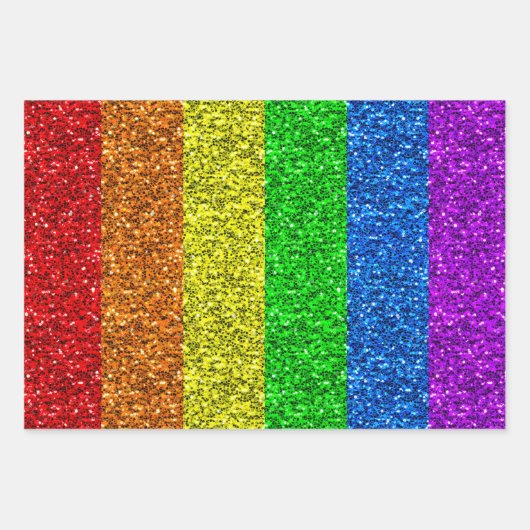 LGBT vlag trilling regenbooglitter sparkles Inpakpapier Vel (Voorkant 2)