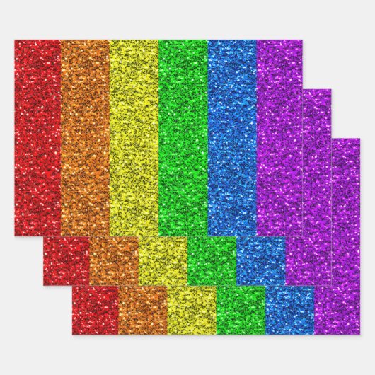LGBT vlag trilling regenbooglitter sparkles Inpakpapier Vel (Set)