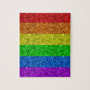 LGBT vlag trilling regenbooglitter sparkles Legpuzzel