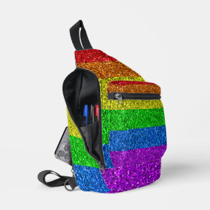LGBT vlag trilling regenbooglitter sparkles Sling Bag