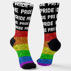 LGBT-vlag vibrerend glinsterende sprankelende patr Sokken