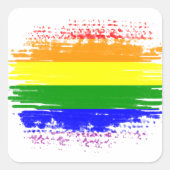 LGBT-vlag Vierkante Sticker (Voorkant)