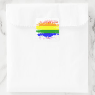 LGBT-vlag Vierkante Sticker