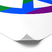 LGBT-vlag vredesteken poster (Hoek)