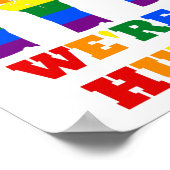 LGBT-vlag We zijn allemaal een menselijke pride ma Poster (Hoek)