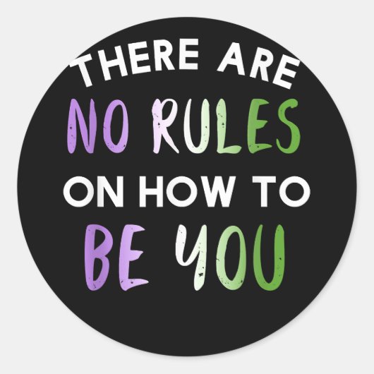 LGBT-vlaggeluiden die ik binnen ben Ronde Sticker (Voorkant)