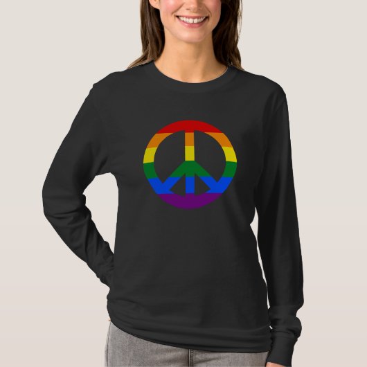 LGBT-vlagvredesbord Hoodie T-shirt (Voorkant)