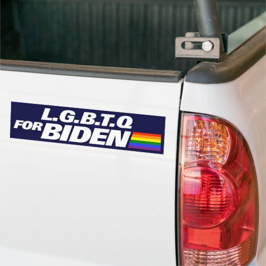 LGBT voor Biden 2024 Bumpersticker (Op Truck)