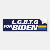 LGBT voor Biden 2024 Bumpersticker (Voorkant)