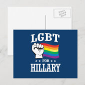 LGBT VOOR HILLARY BRIEFKAART (Voorkant / Achterkant)