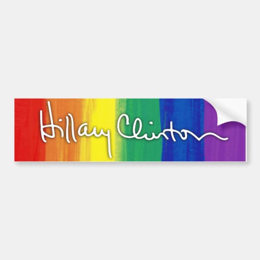 LGBT voor Hillary Clinton Bumpersticker (Voorkant)